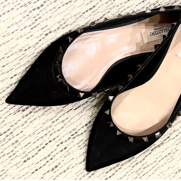 SOLD! Valentino Rockstud Mesh Ballet Flats - Picture 7 of 7
